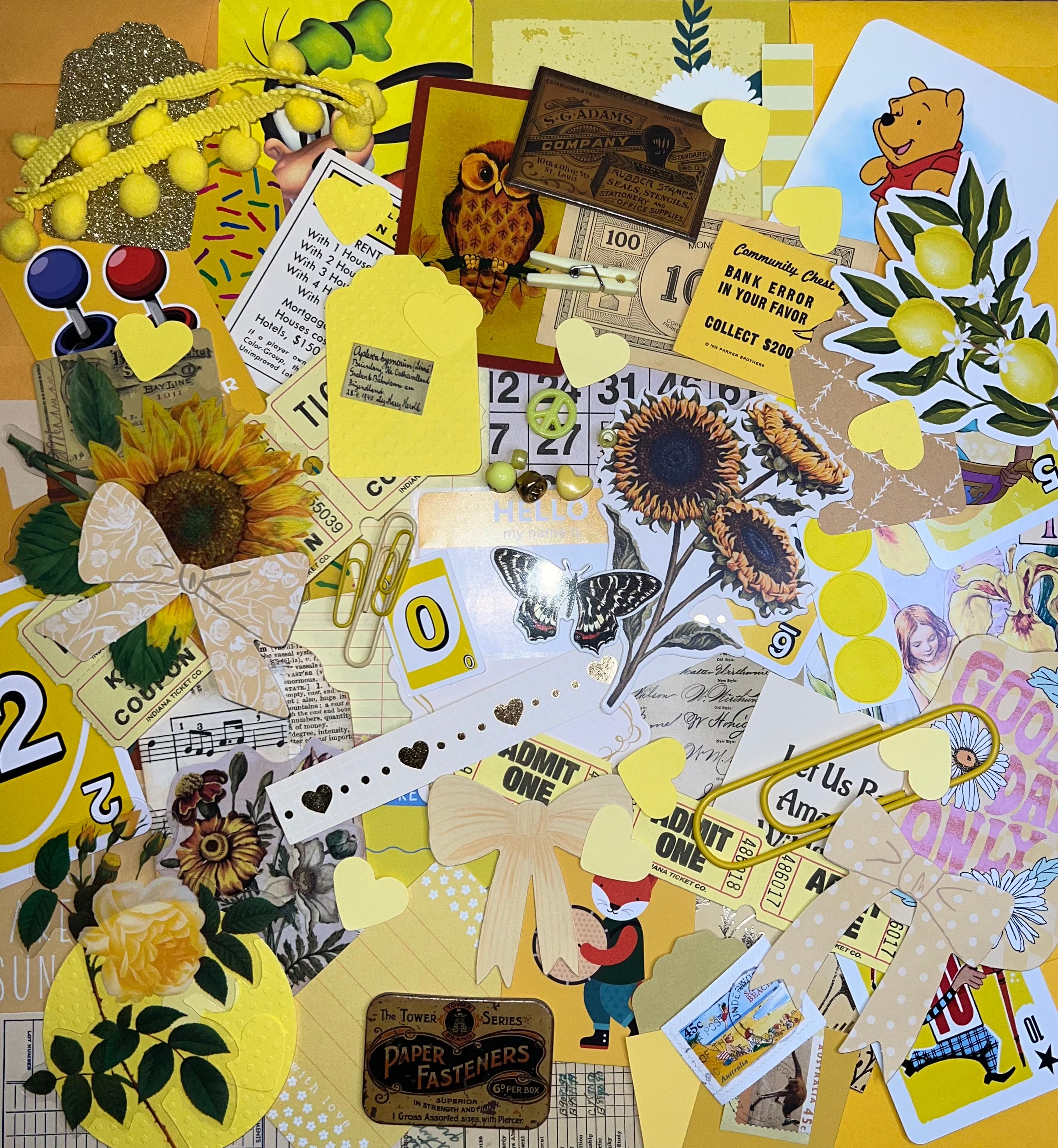 Yellow Paper and Ephemera Kit #2