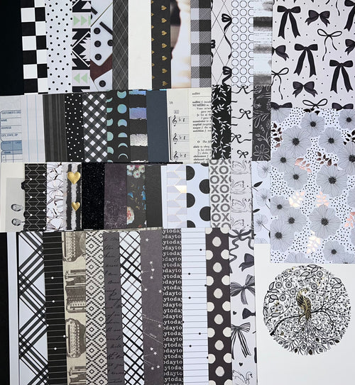 Black & White Paper and Ephemera Kit #1