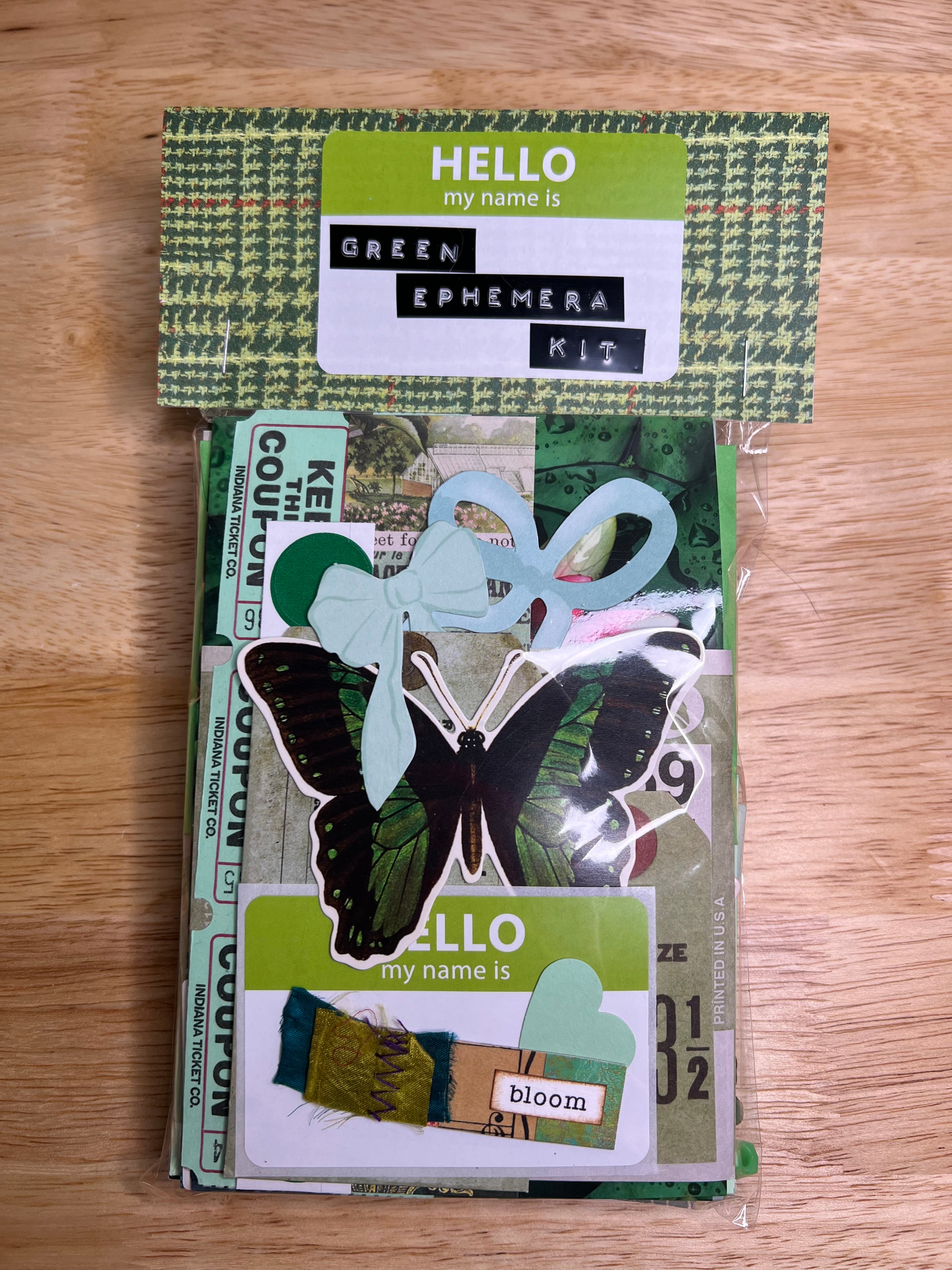 Green Paper and Ephemera Kit #2