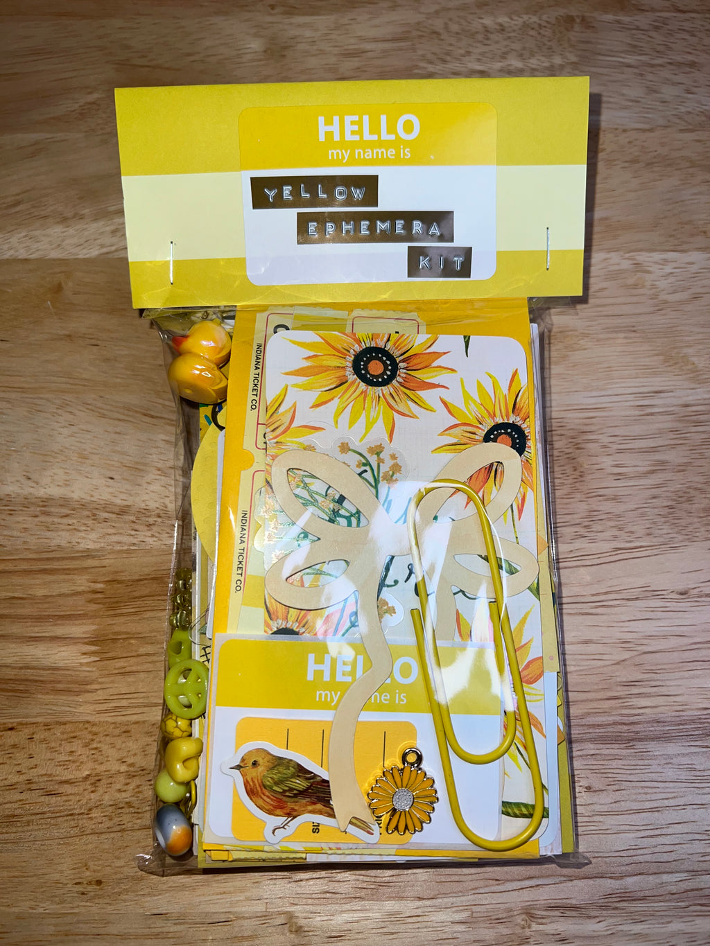 Yellow Paper and Ephemera Kit #1