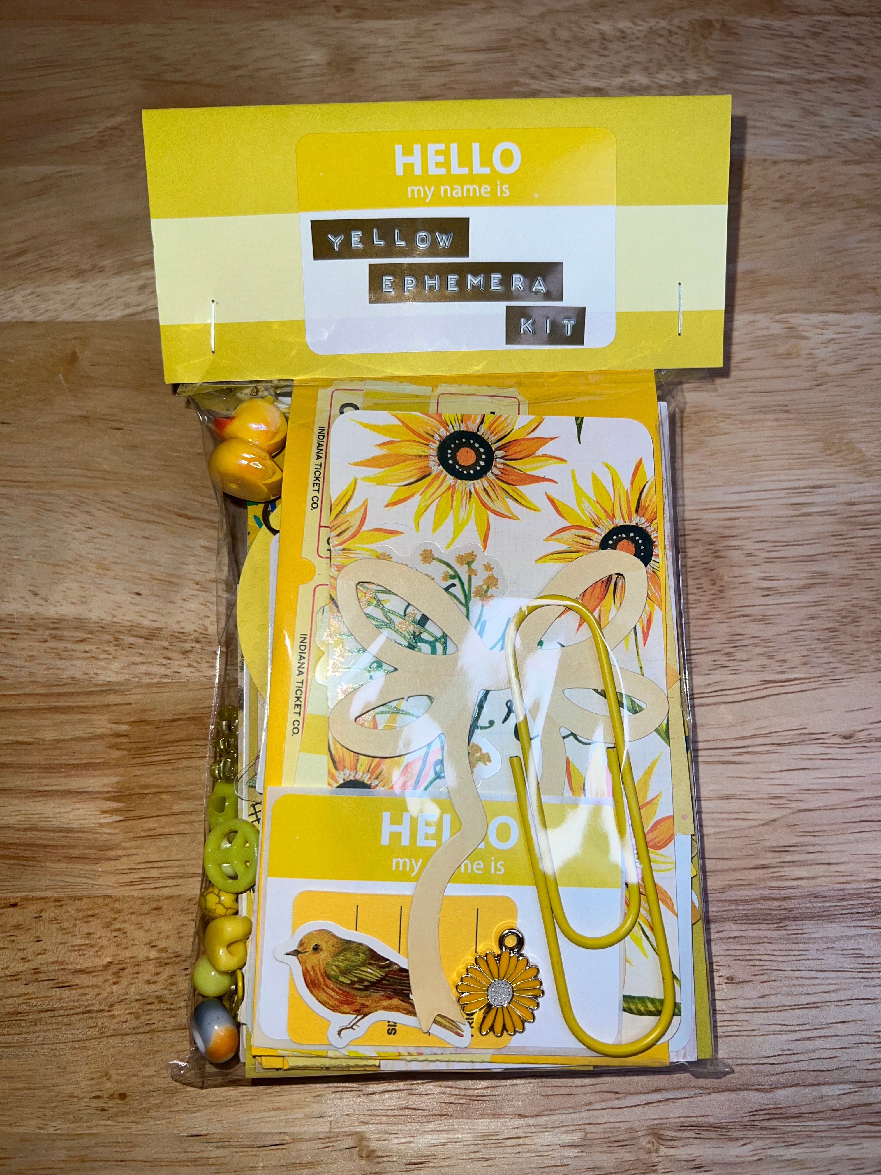 Yellow Paper and Ephemera Kit #1