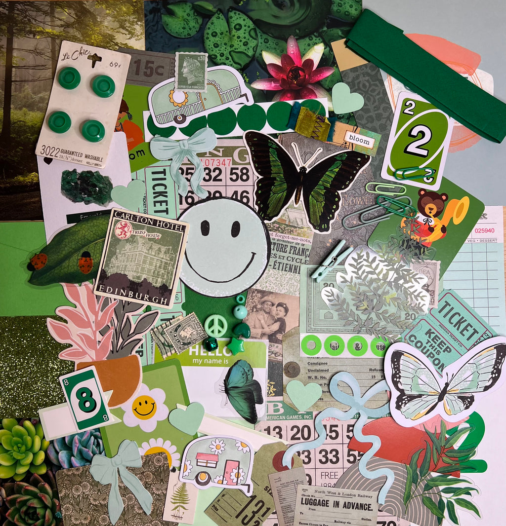 Green Paper and Ephemera Kit #2