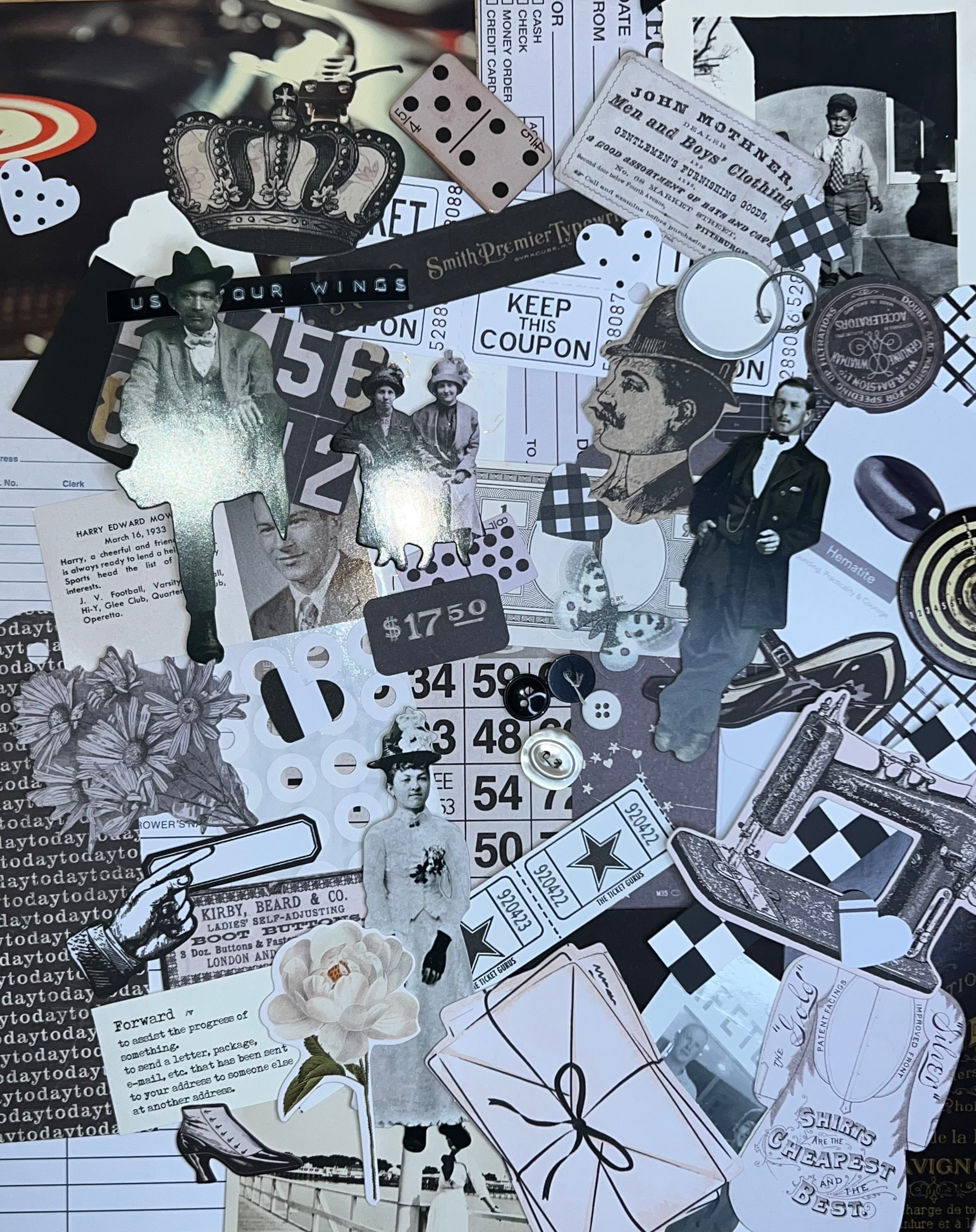 Black & White Paper and Ephemera Kit #2