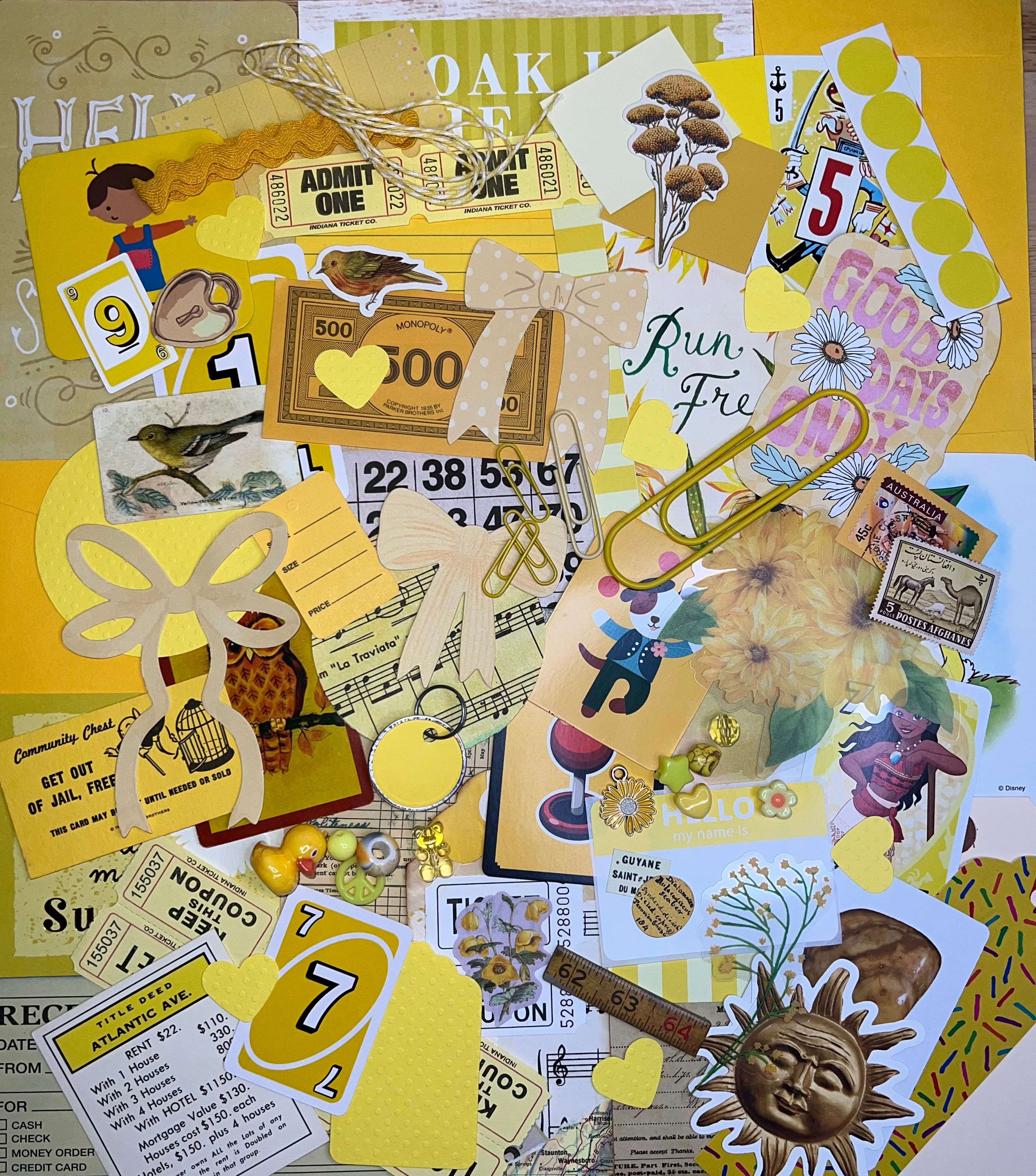 Yellow Paper and Ephemera Kit #1