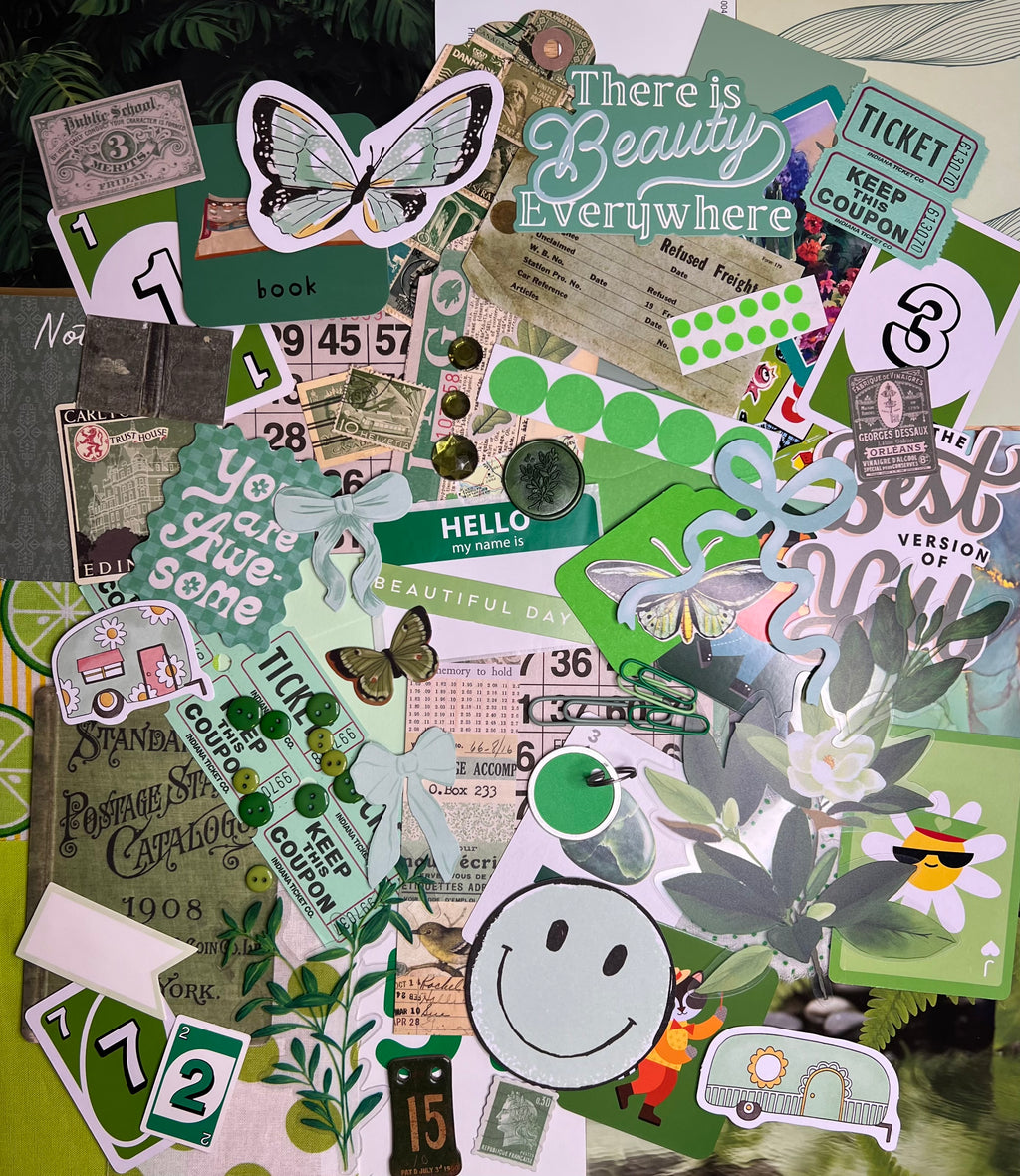 Green Paper and Ephemera Kit #1