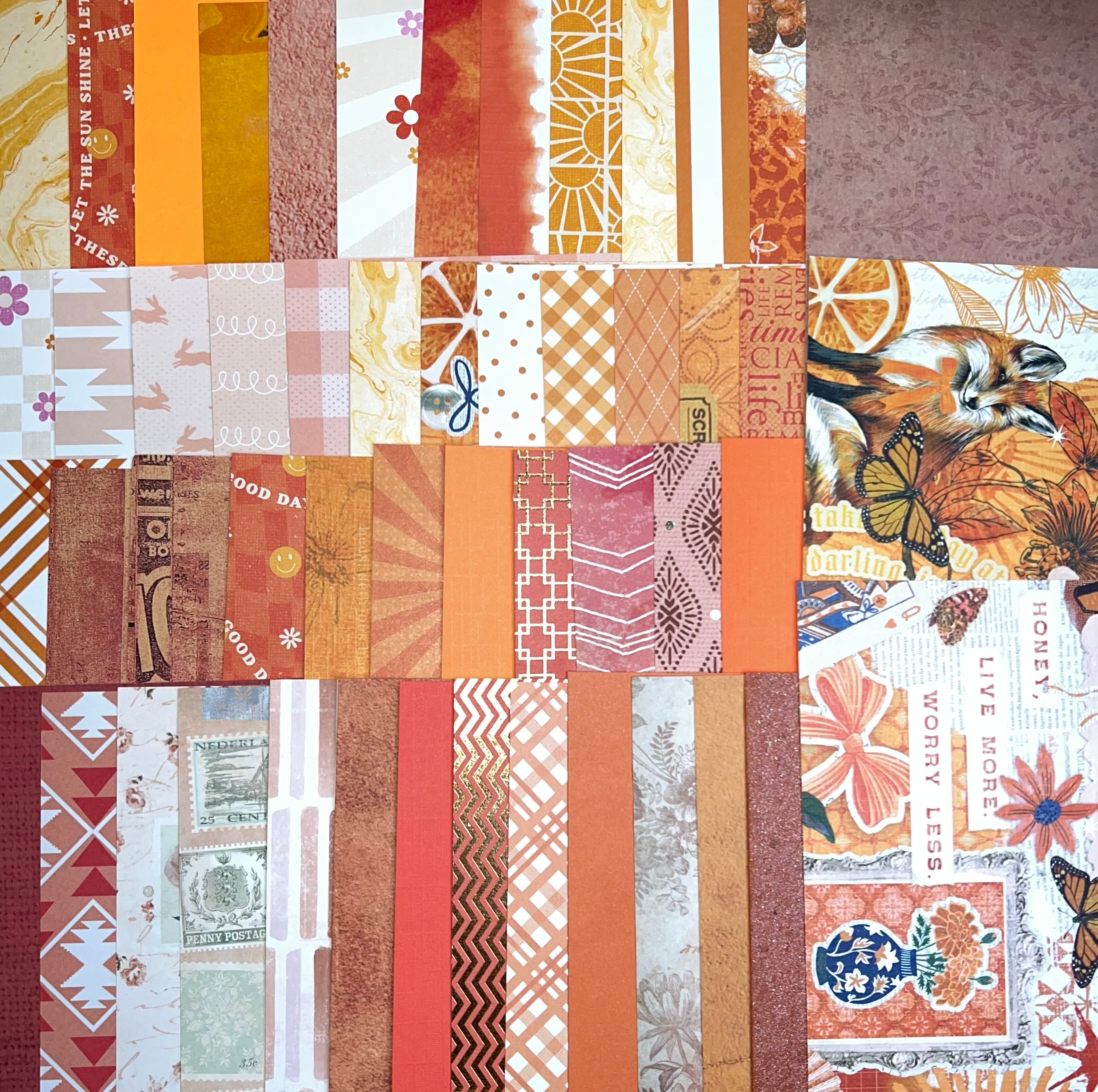 Orange Paper and Ephemera Kit #2