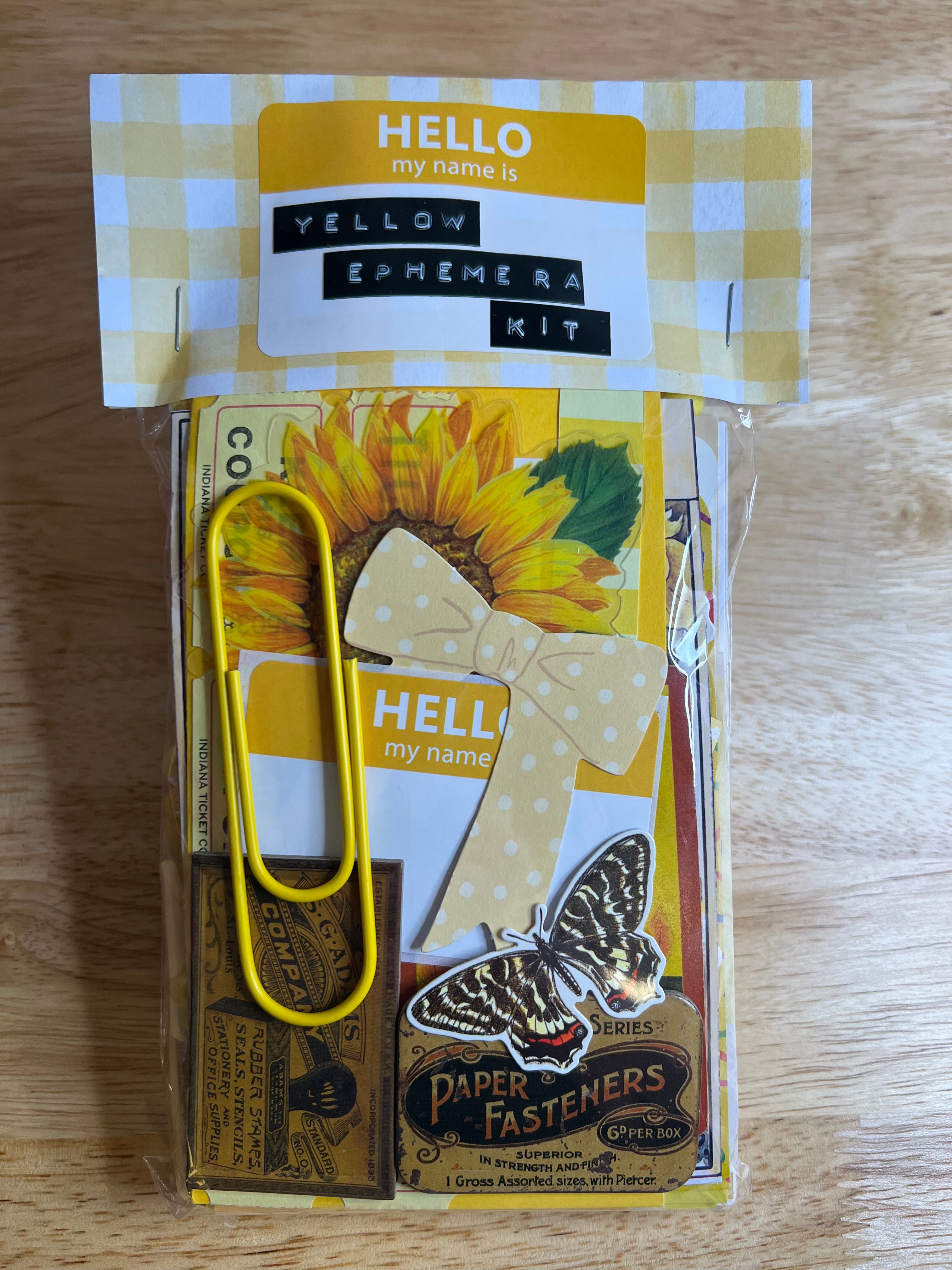 Yellow Paper and Ephemera Kit #2