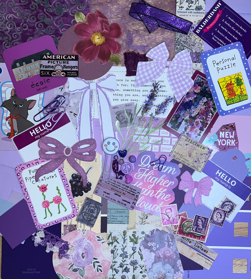Purple Paper and Ephemera Kit #1