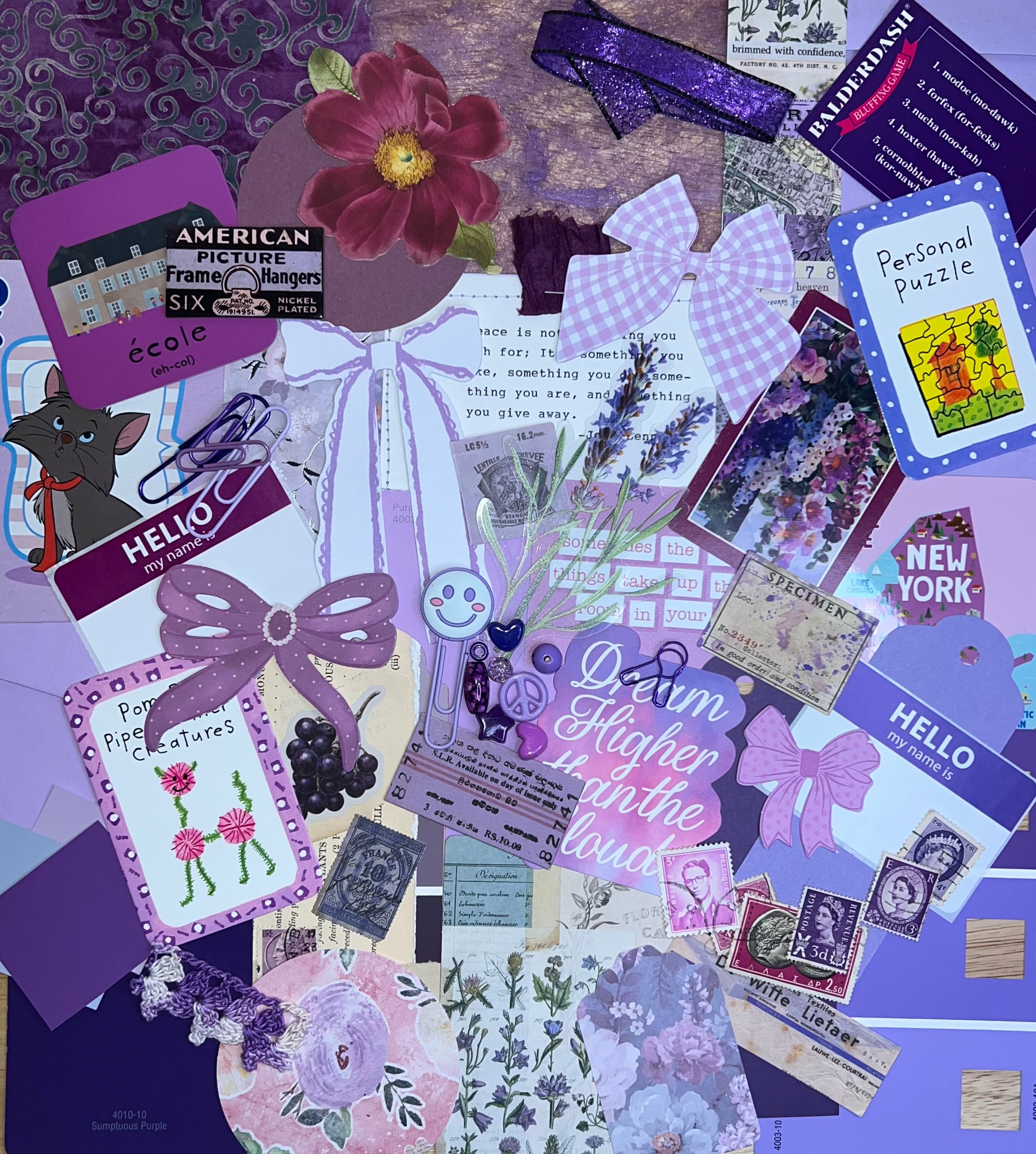 Purple Paper and Ephemera Kit #1