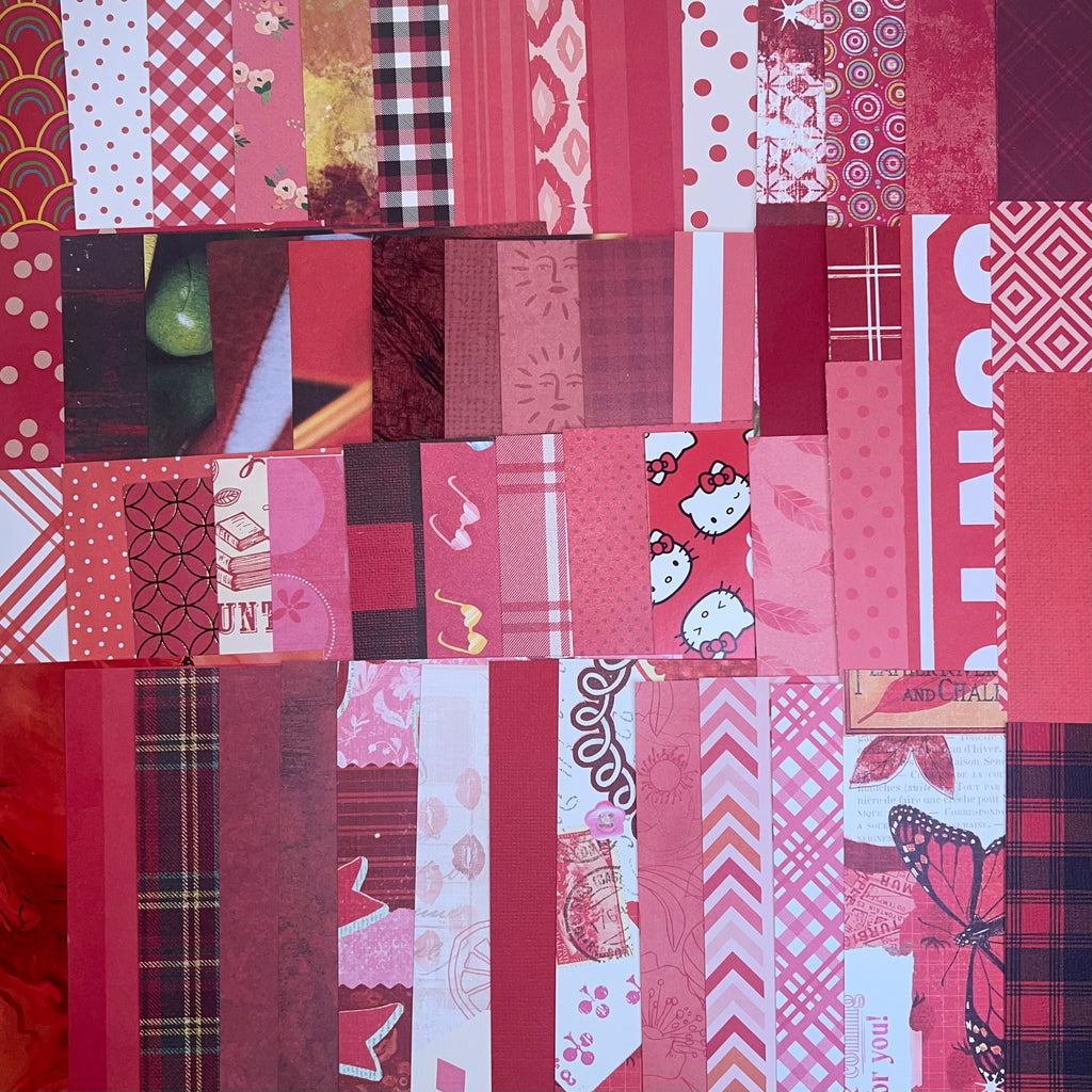 Red Paper and Ephemera Kit #1