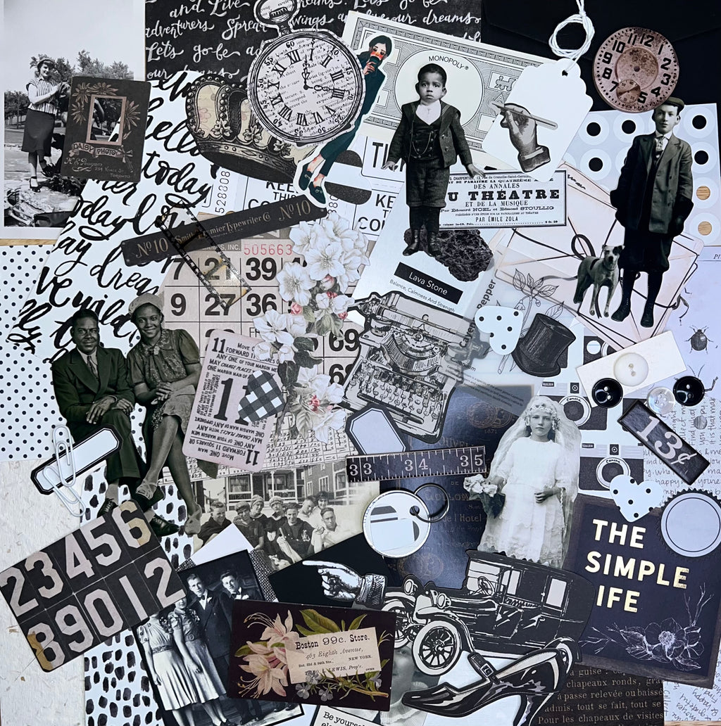 Black & White Paper and Ephemera Kit #1