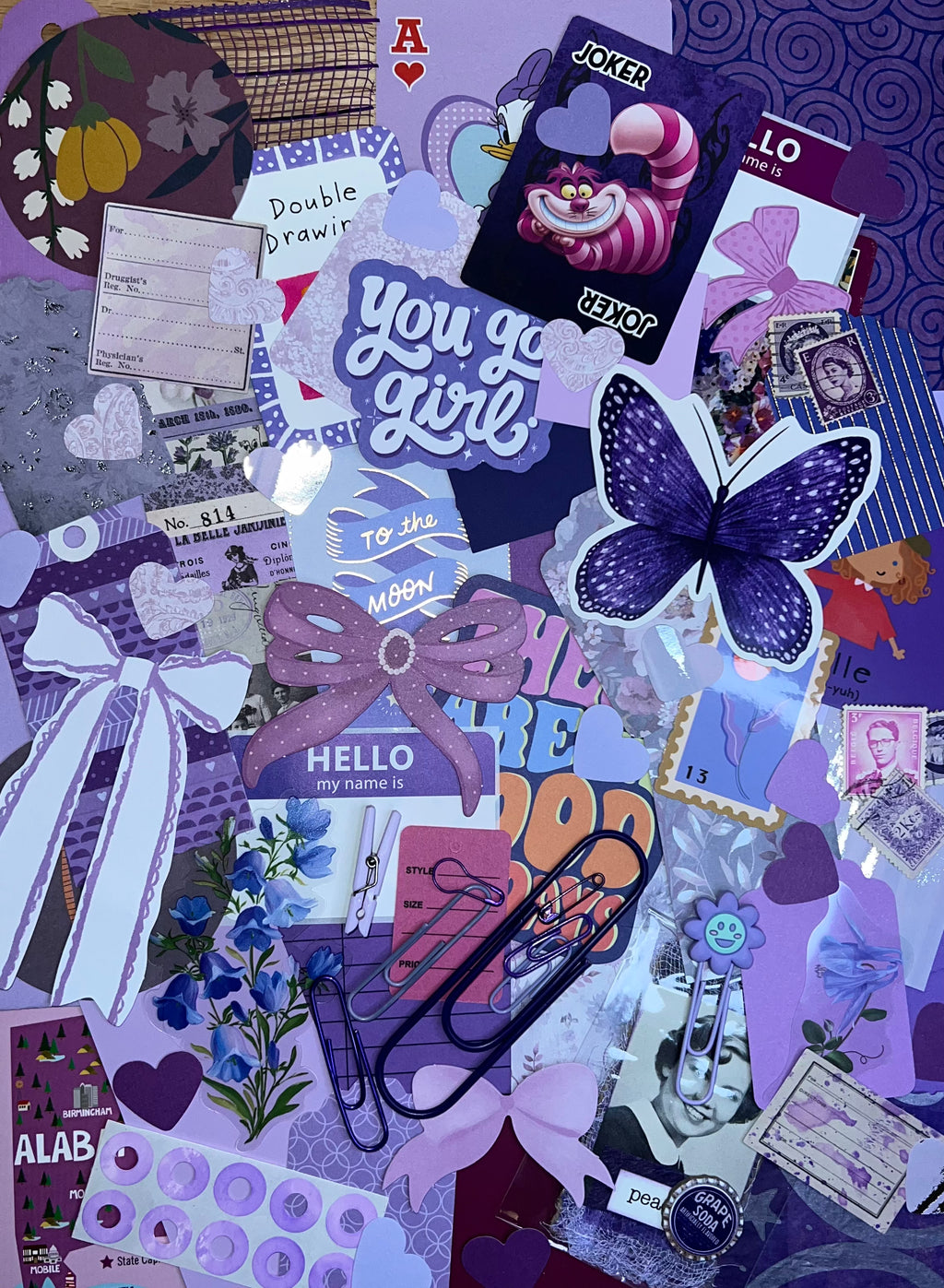 Purple Paper and Ephemera Kit #2