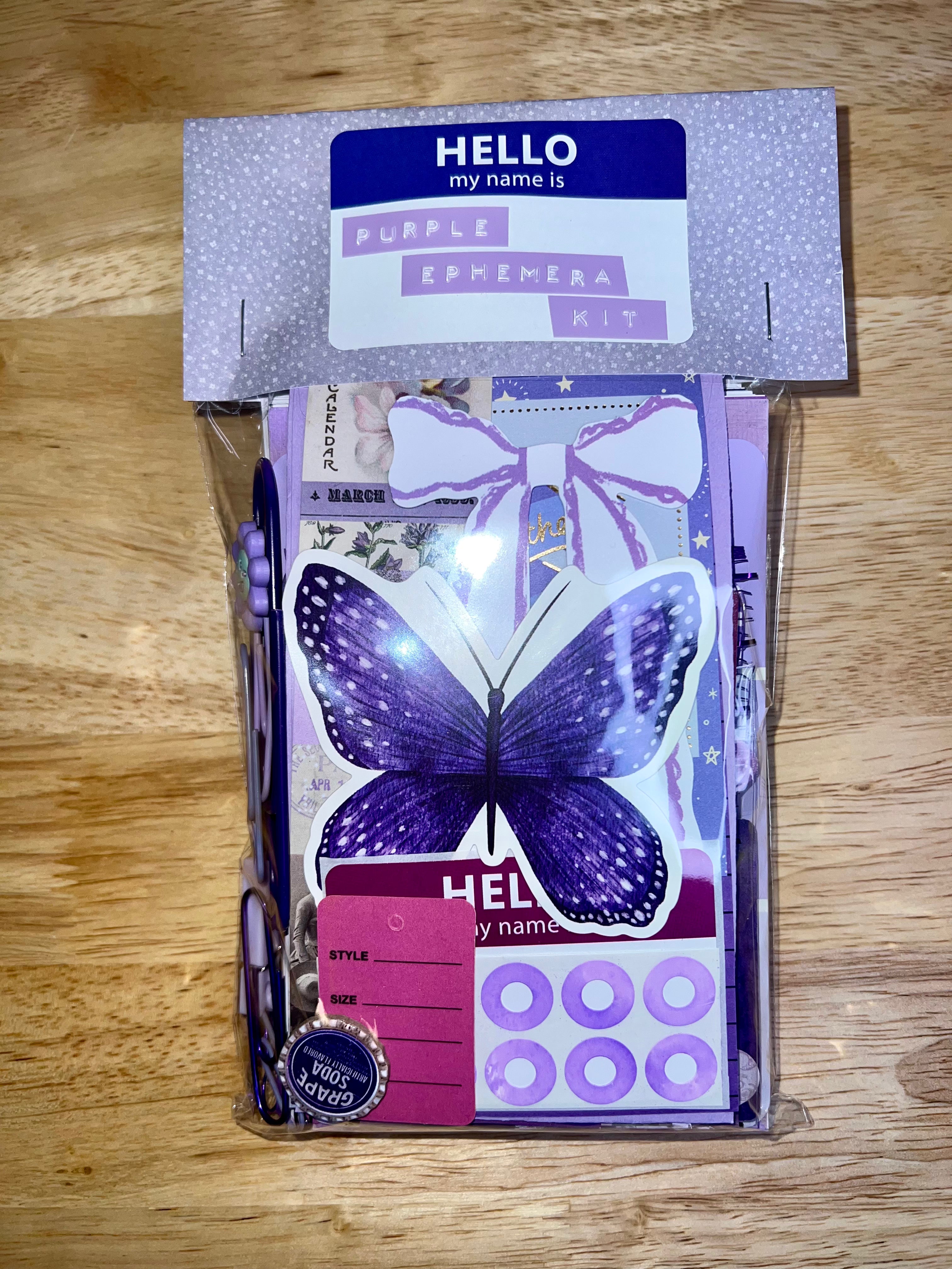 Purple Paper and Ephemera Kit #2