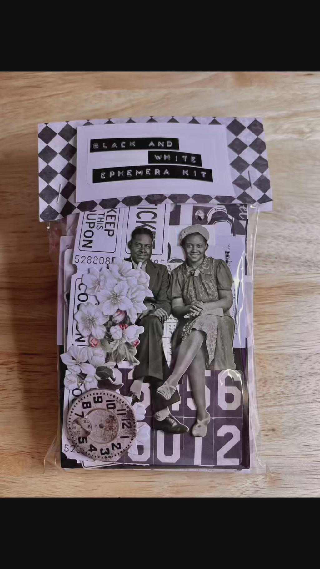 Black & White Paper and Ephemera Kit #1