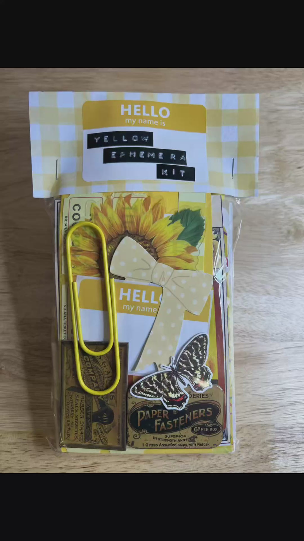 Yellow Paper and Ephemera Kit #2