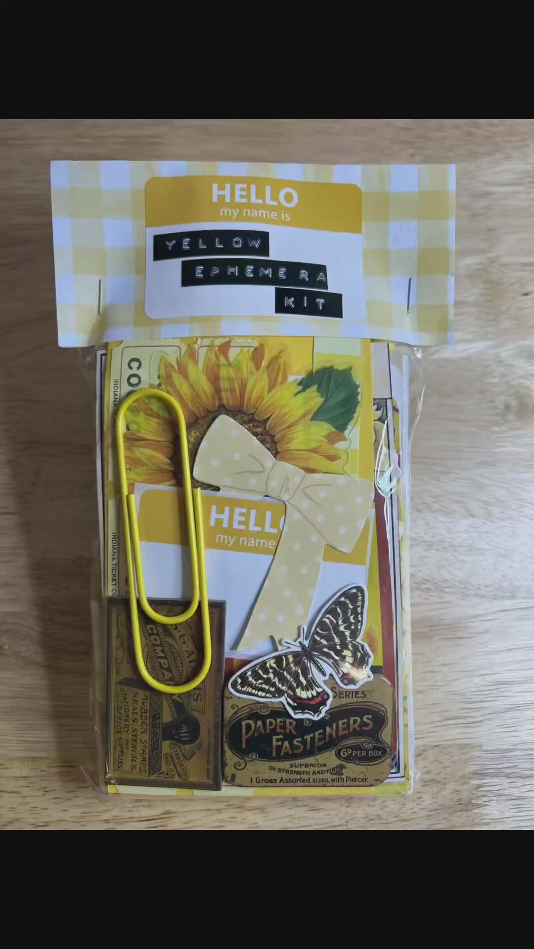 Yellow Paper and Ephemera Kit #2