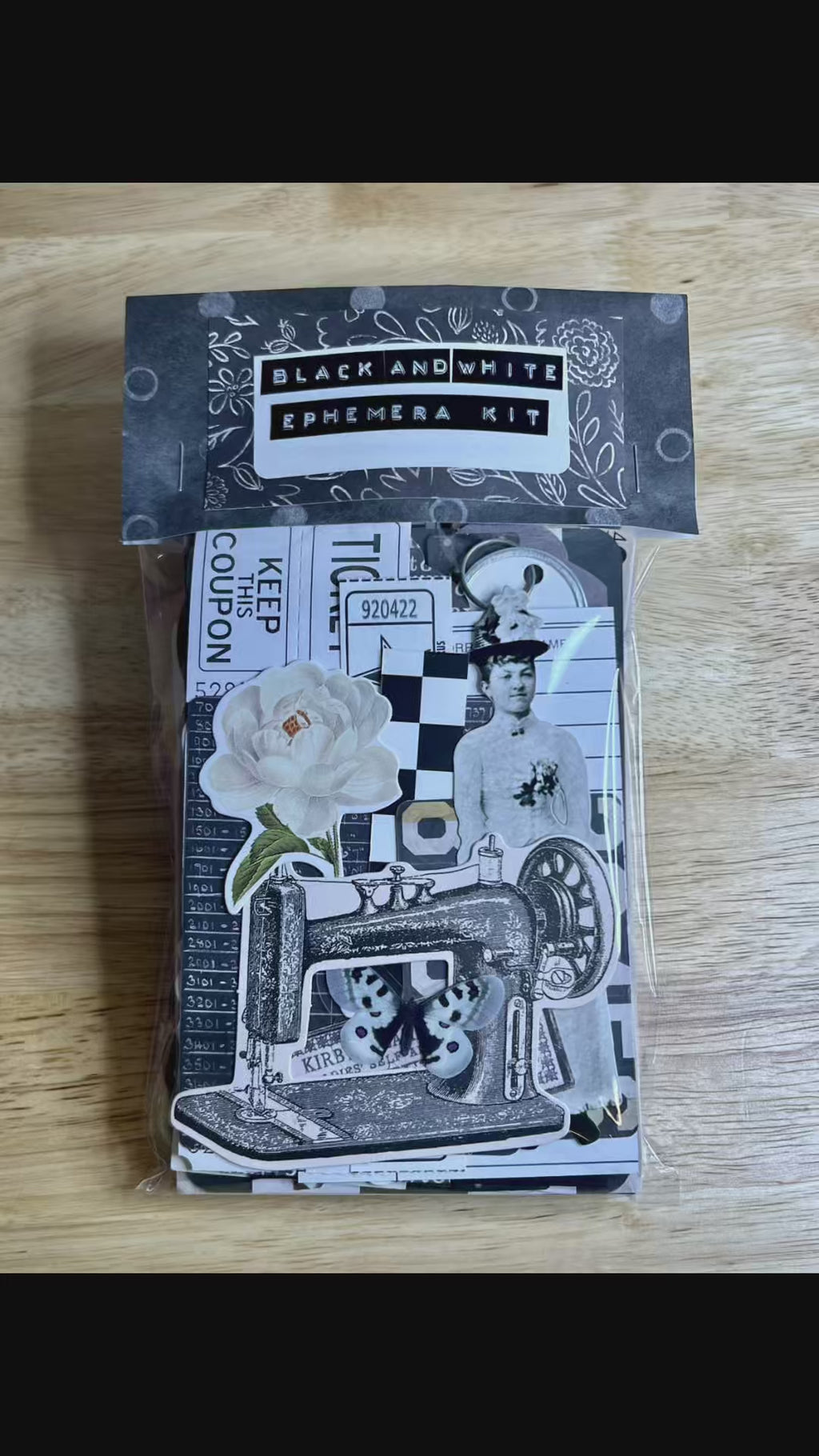 Black & White Paper and Ephemera Kit #2