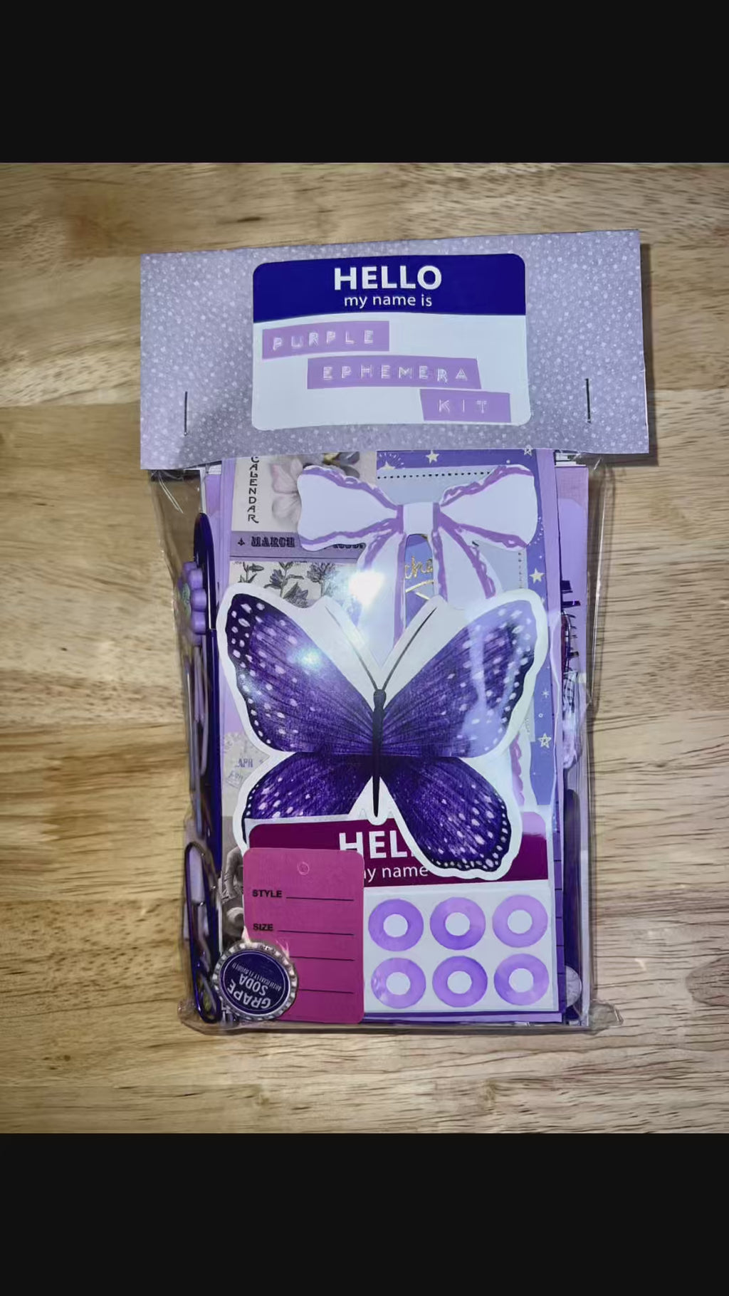 Purple Paper and Ephemera Kit #2