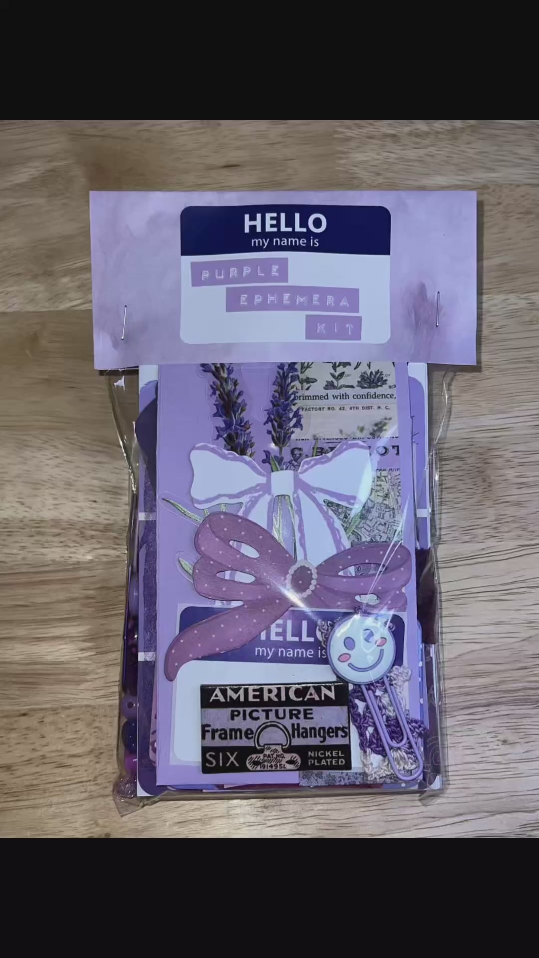 Purple Paper and Ephemera Kit #1